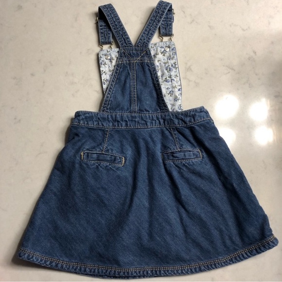 Next UK Blue Denim Overalls Dress, 1.5 - 2 years - Picture 6 of 6